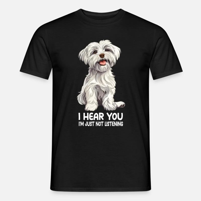 Maltese - Männer T-Shirt - Schwarz