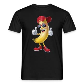 Banane - Männer T-Shirt - Schwarz - Vorne - AI Model Male 178 light (178cm)