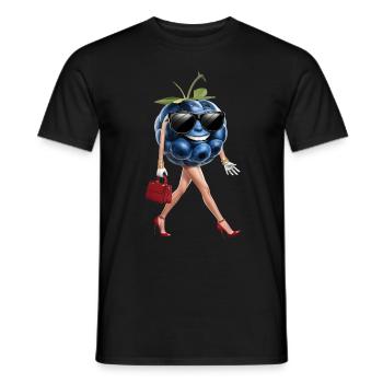 Frauen Heidelbeere - Männer T-Shirt - Schwarz - Vorne - AI Model Male 178 light (178cm)