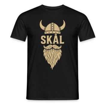 Skål Wikinger Barthelm - Männer T-Shirt - Schwarz - Vorne - AI Model Male 178 light (178cm)