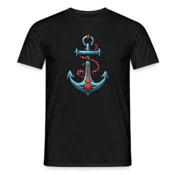 Conception d’ancrage - T-shirt homme - noir - Devant - AI Model Male 178 light (178cm)