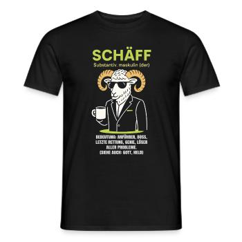 Schaf Spruch Schäff Lustig Geschenkidee Schafe - Männer T-Shirt - Schwarz - Vorne - AI Model Male 178 light (178cm)