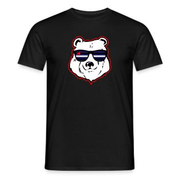 Ours en cuir LGBT Fetish Gay Pride Bear Cuir - T-shirt homme - noir - Devant - AI Model Male 178 light (178cm)