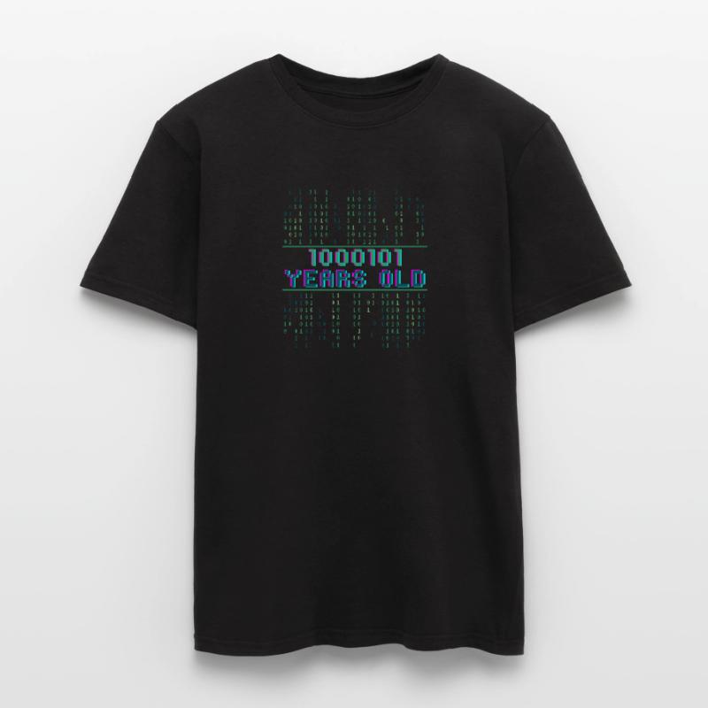 69e anniversaire 69 ans Codeur de code binaire T-shirt homme