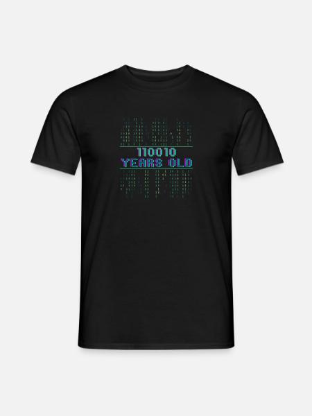 50. Geburtstag 50 Jahre alt Binärcode Coder - Männer T-Shirt - Schwarz