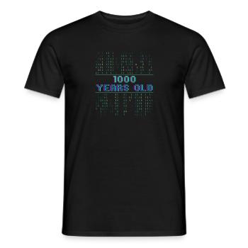 8. Geburtstag 8 Jahre alt Binärcode Coder - Männer T-Shirt - Schwarz - Vorne - AI Model Male 178 light (178cm)