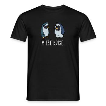 Miese Krise Miesepeter hipster Hai - Männer T-Shirt - Schwarz - Vorne - AI Model Male 178 light (178cm)
