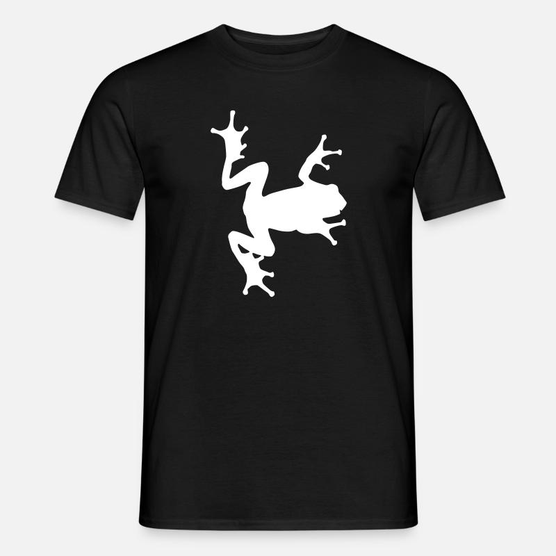 frosch silhouette - Männer T-Shirt - Schwarz