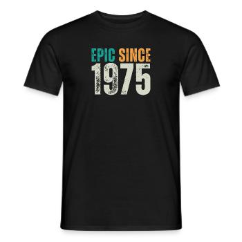 Episch seit 1975 - Retro Geburtstagsspruch - Männer T-Shirt - Schwarz - Vorne - AI Model Male 178 light (178cm)