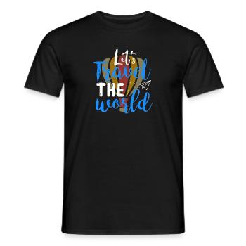 Die Welt bereisen Urlaub travel Heißluftballon - Männer T-Shirt - Schwarz - Vorne - AI Model Male 178 light (178cm)