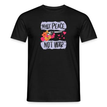 Peace Love Peace Symbol für Liebe Frieden - Männer T-Shirt - Schwarz - Vorne - AI Model Male 178 light (178cm)