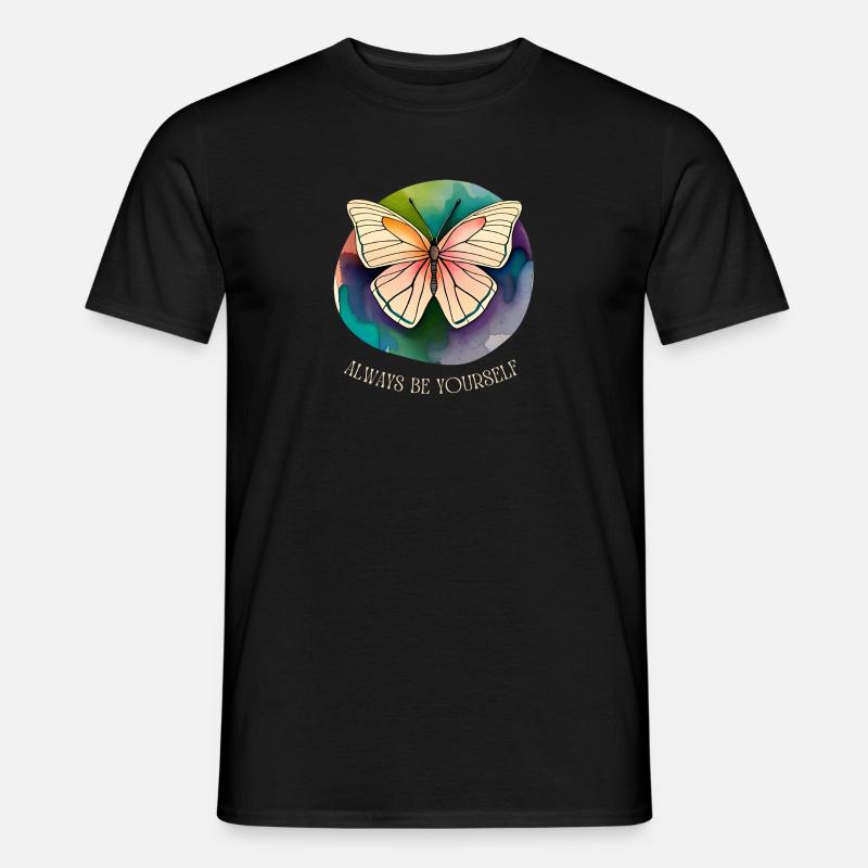Butterflies pattern - T-shirt homme - noir