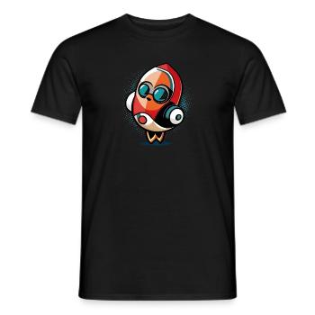 Rocket humor that dances - Men's T-Shirt - black - Front - AI Model Male 178 light (178cm)