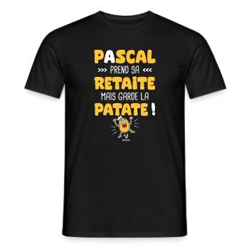 Pascal prend sa Retraite cadeau retraite retraité - T-shirt homme - noir - Devant - AI Model Male 178 light (178cm)