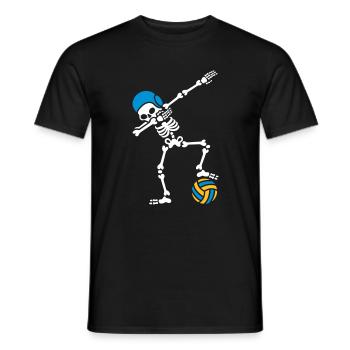 DAB DABBING Skelett Wasserball Halloween - Männer T-Shirt - Schwarz - Vorne - AI Model Male 178 light (178cm)