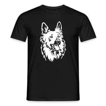 Harzer Fuchs Head "Black Edition" - Men's T-Shirt - black - Front - AI Model Male 178 light (178cm)