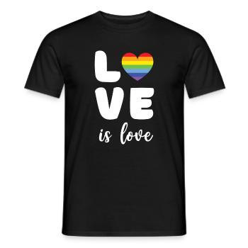 Mois de la fierté - L’amour c’est l’amour - T-shirt homme - noir - Devant - AI Model Male 178 light (178cm)