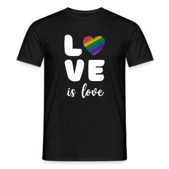 Mois de la fierté - L’amour c’est l’amour - T-shirt homme - noir - Devant - AI Model Male 178 light (178cm)