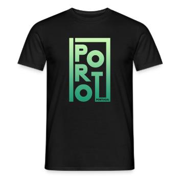 Porto Portugal Cadre dégradé - T-shirt homme - noir - Devant - AI Model Male 178 light (178cm)