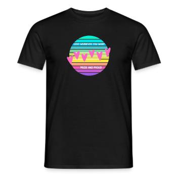 Liebe Regenbogen LGBT Pride LOVE WHENEVER YOU WANT - Männer T-Shirt - Schwarz - Vorne - AI Model Male 178 light (178cm)