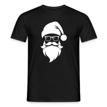 Weihnachtsmann Kopf Portrait Maske - Männer T-Shirt - Schwarz - Vorne - AI Model Male 178 light (178cm)