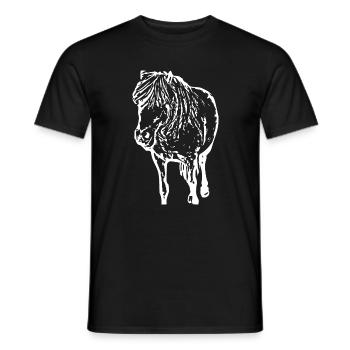 Cheval Blanc Chevaux Blancs T-shirt Cadeau Cavalier - T-shirt homme - noir - Devant - AI Model Male 178 light (178cm)