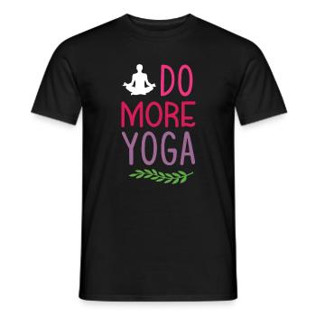 Faites plus de yoga - T-shirt homme - noir - Devant - AI Model Male 178 light (178cm)