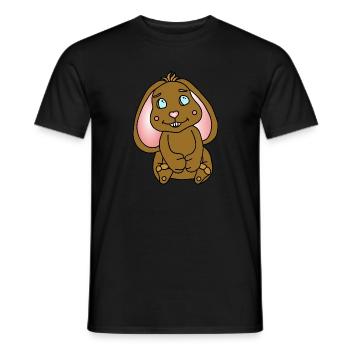 Süßer Hase mit Schlappohren - Männer T-Shirt - Schwarz - Vorne - AI Model Male 178 light (178cm)