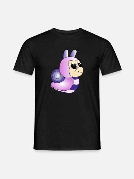 Süße bunte Schnecke - Männer T-Shirt - Schwarz