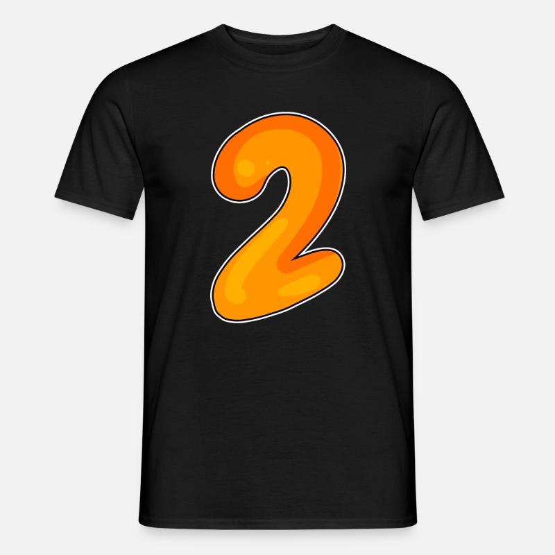 2 - Männer T-Shirt - Schwarz