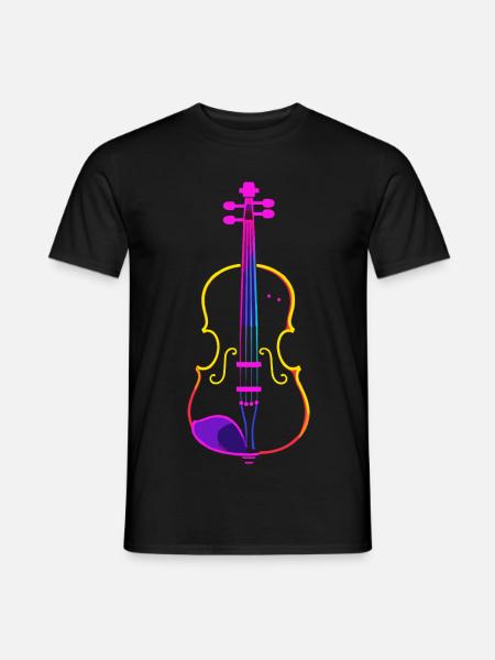 Violon Lineart - T-shirt homme - noir
