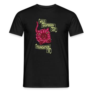 Chat sauvage aux framboises - T-shirt homme - noir - Devant - AI Model Male 178 light (178cm)