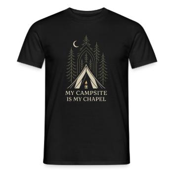 Solo Camping Introverti Campeur Calme - T-shirt homme - noir - Devant - AI Model Male 178 light (178cm)