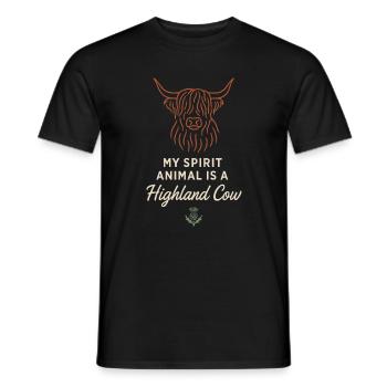 Highland Cow Rustikales Tier Niedliches - Männer T-Shirt - Schwarz - Vorne - AI Model Male 178 light (178cm)