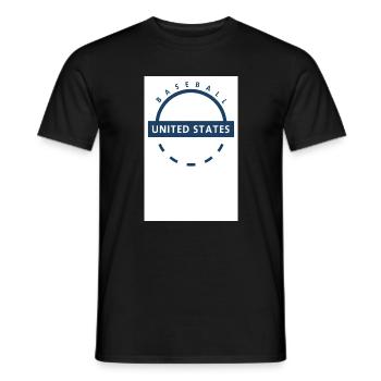 Baseball USA Emblem - Männer T-Shirt - Schwarz - Vorne - AI Model Male 178 light (178cm)