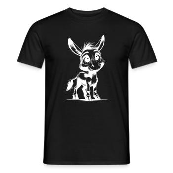 Petit Petit Âne Mignon Dessin au Crayon - T-shirt homme - noir - Devant - AI Model Male 178 light (178cm)