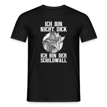 Mittelalter Schildwall Mittelaltermarkt Wikinger - Männer T-Shirt - Schwarz - Vorne - AI Model Male 178 light (178cm)