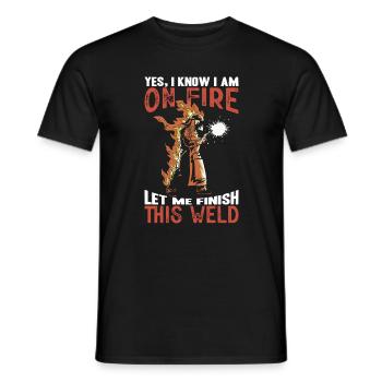 Welder Saying Gifts for Metalworkers - Men's T-Shirt - black - Front - AI Model Male 178 light (178cm)