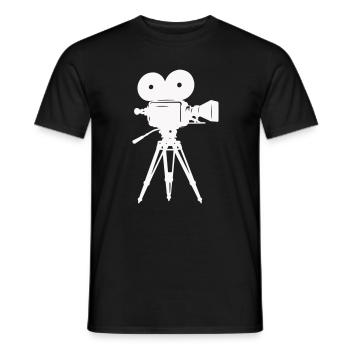 Caméra à pellicule Caméra - T-shirt homme - noir - Devant - AI Model Male 178 light (178cm)