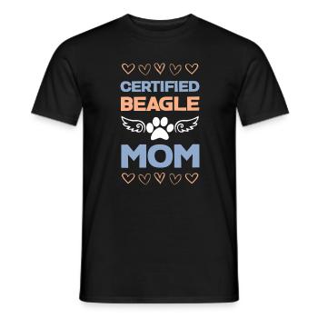 Beagle-Mama Zertifiziert - Männer T-Shirt - Schwarz - Vorne - AI Model Male 178 light (178cm)