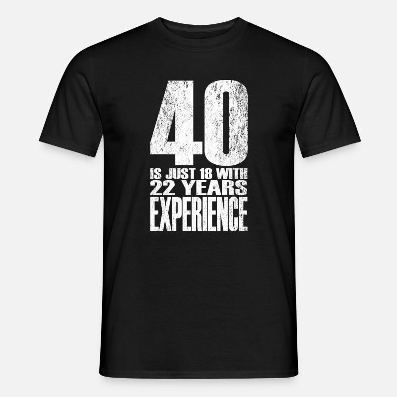 Vierzig Jahre Erfahrung - Männer T-Shirt - Schwarz