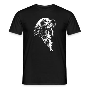 Silhouette du setter anglais Chiens de chasse Chiens Wilsigns - T-shirt homme - noir - Devant - AI Model Male 178 light (178cm)