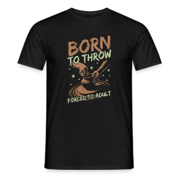 Gifts For Pottery Makers Born To Throw Pottery - Men's T-Shirt - black - Front - AI Model Male 178 light (178cm)