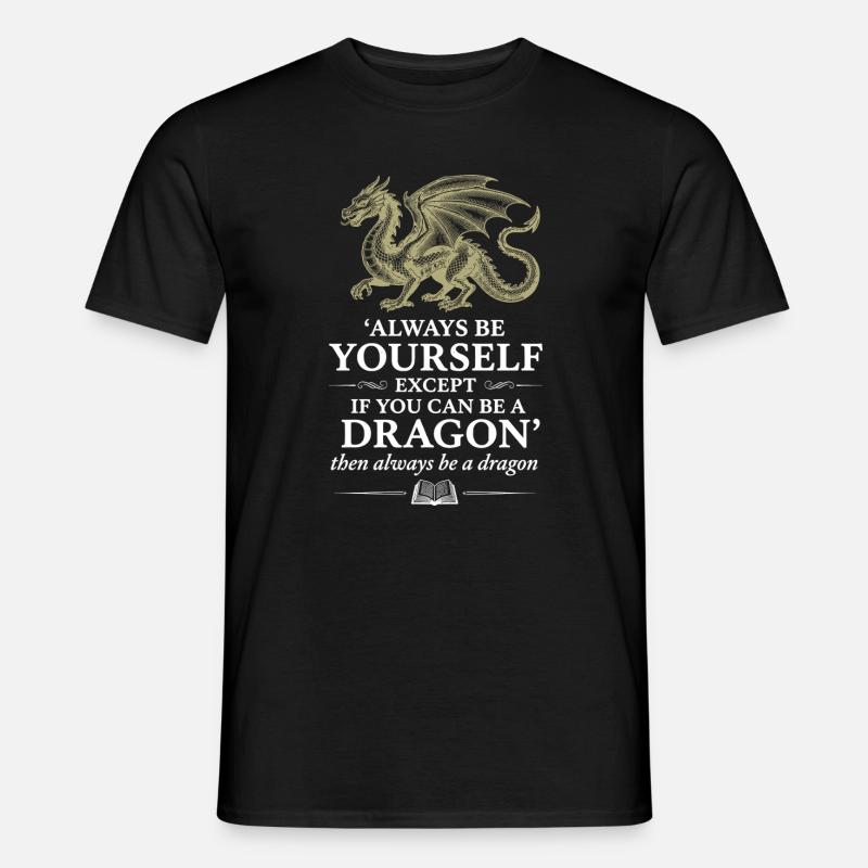 Dragecitat – Fantasy Saying Design - Mænd T-shirt - sort