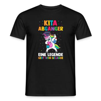 Kita Abgänger Eine Legende Verlässt Das Gelände - Männer T-Shirt - Schwarz - Vorne - AI Model Male 178 light (178cm)