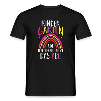 Kindergarten Ade Ich Lerne Jetzt Das ABC - Männer T-Shirt - Schwarz - Vorne - AI Model Male 178 light (178cm)
