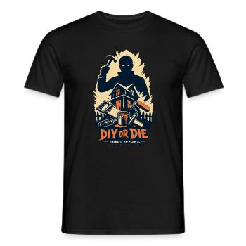 DIY Or Die Horror Design - Men's T-Shirt - black - Front - AI Model Male 178 light (178cm)