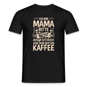 Kaffee Kaffeeliebhaber Mutter Mama - Männer T-Shirt - Schwarz - Vorne - AI Model Male 178 light (178cm)
