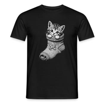 Kitten - Men's T-Shirt - black - Front - AI Model Male 178 light (178cm)