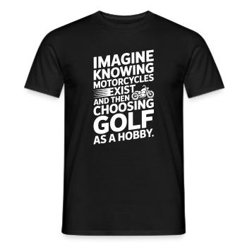 Motorcycles Exist Chopper Motorcycle Rider Biker - Men's T-Shirt - black - Front - AI Model Male 178 light (178cm)